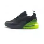 chaussures baskets nike homme air max 270 triple noir vert